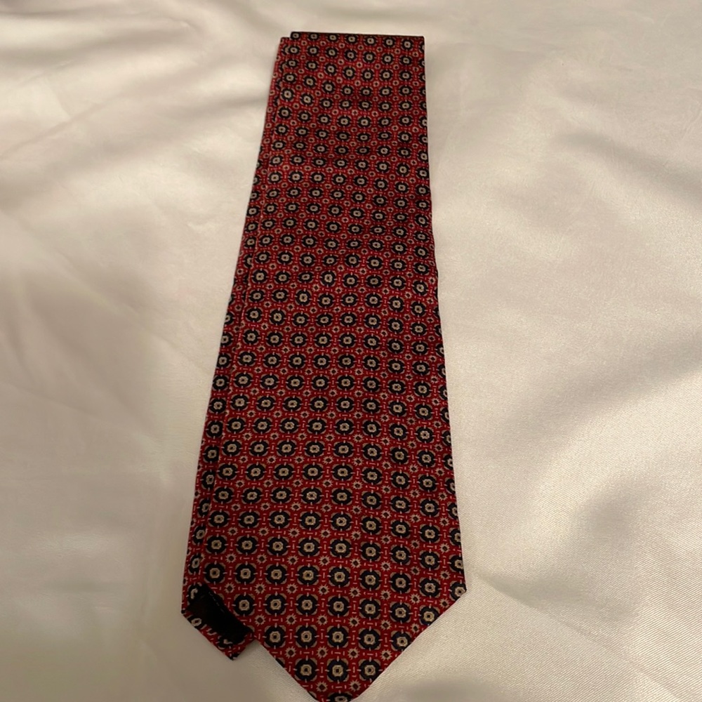 Claiborne Tie men’s tie NWT burgundy and blue floral New